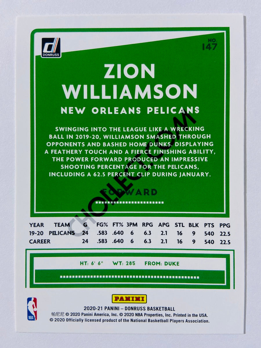 Zion Williamson - New Orleans Pelicans 2020-21 Panini Donruss #147