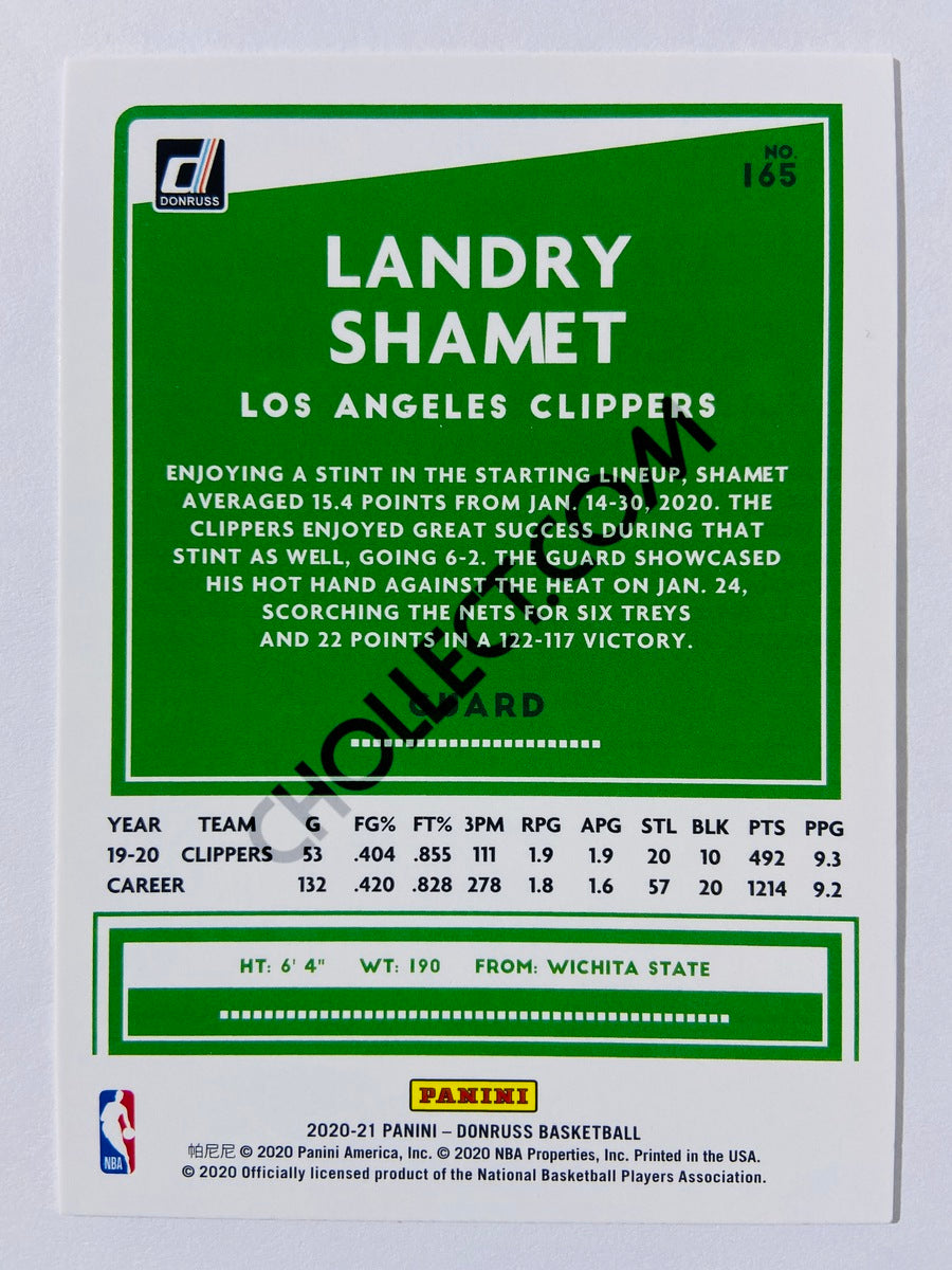 Landry Shamet - Los Angeles Clippers 2020-21 Panini Donruss #165