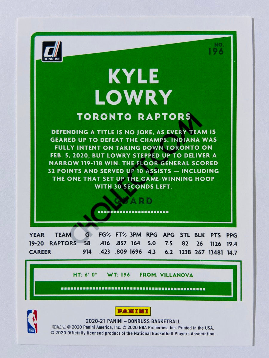 Kyle Lowry - Toronto Raptors 2020-21 Panini Donruss #196