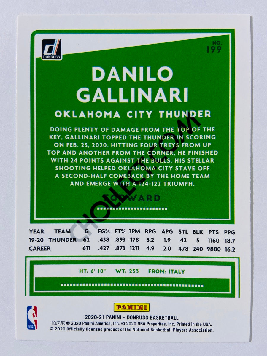 Danilo Gallinari - Oklahoma City Thunder 2020-21 Panini Donruss #199