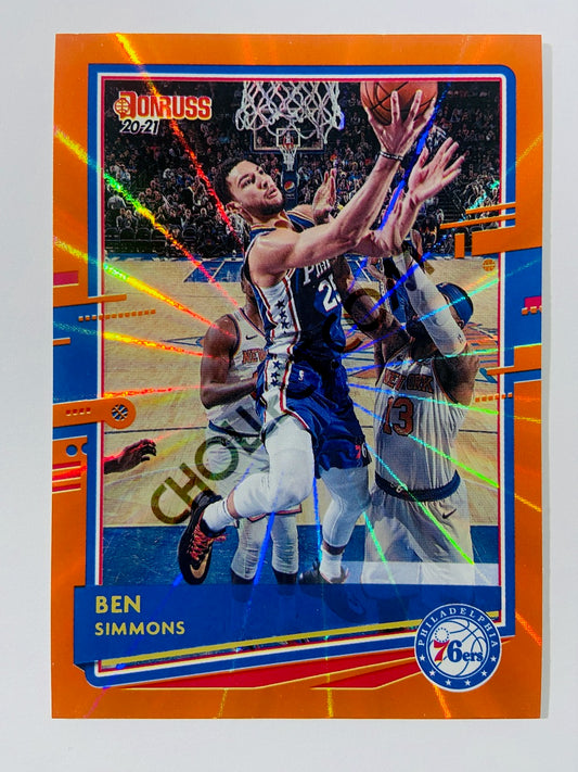 Ben Simmons – Philadelphia 76ers 2020-21 Panini Donruss Orange Laser Parallel #176