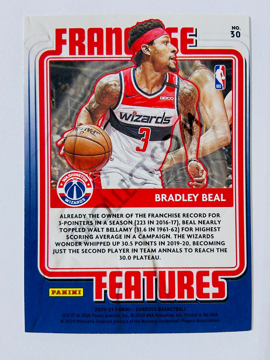 Bradley Beal – Washington Wizards 2020-21 Panini Donruss Franchise Features #30