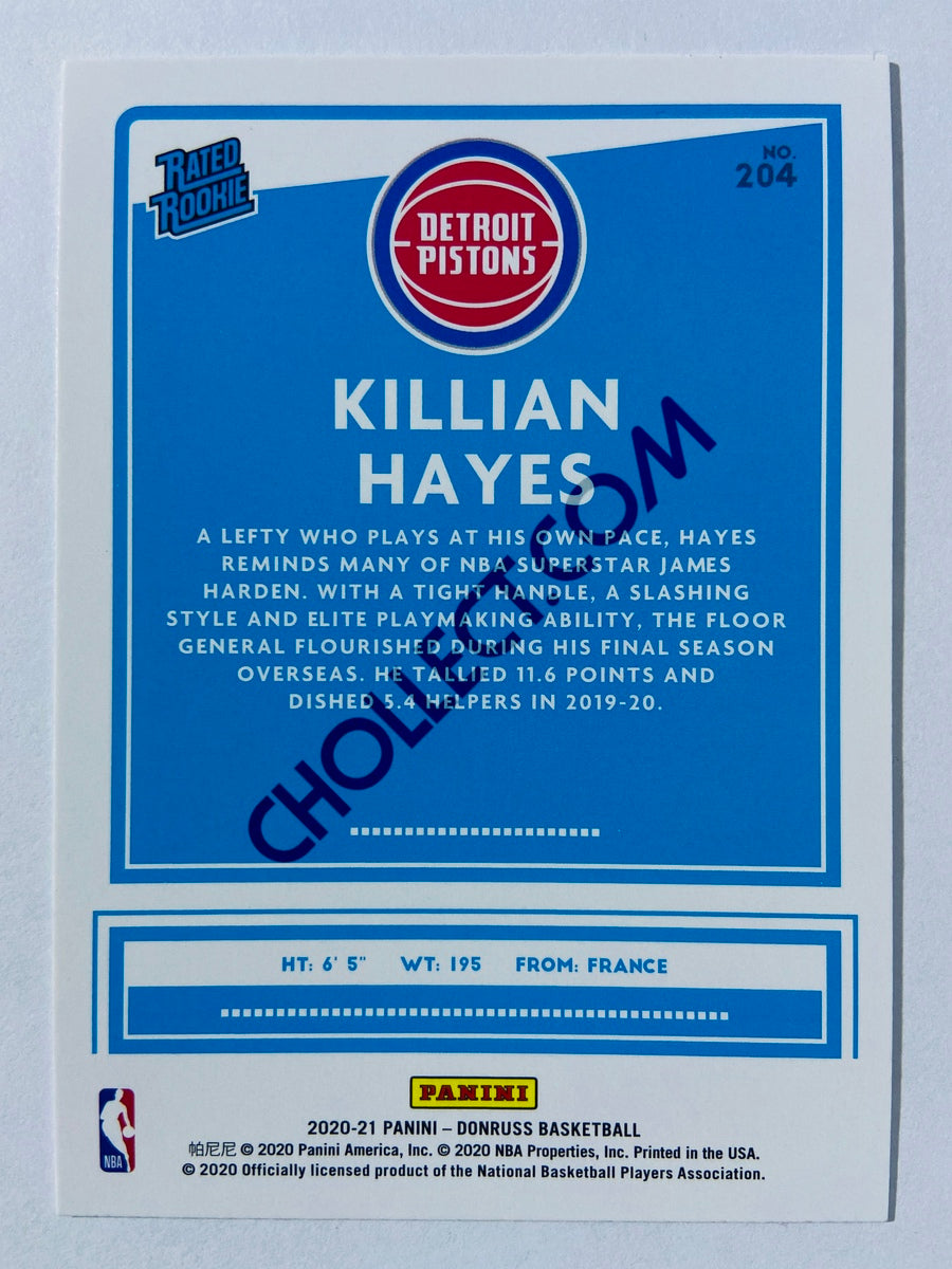 Killian Hayes - Detroit Pistons 2020-21 Panini Donruss Rated Rookie #204
