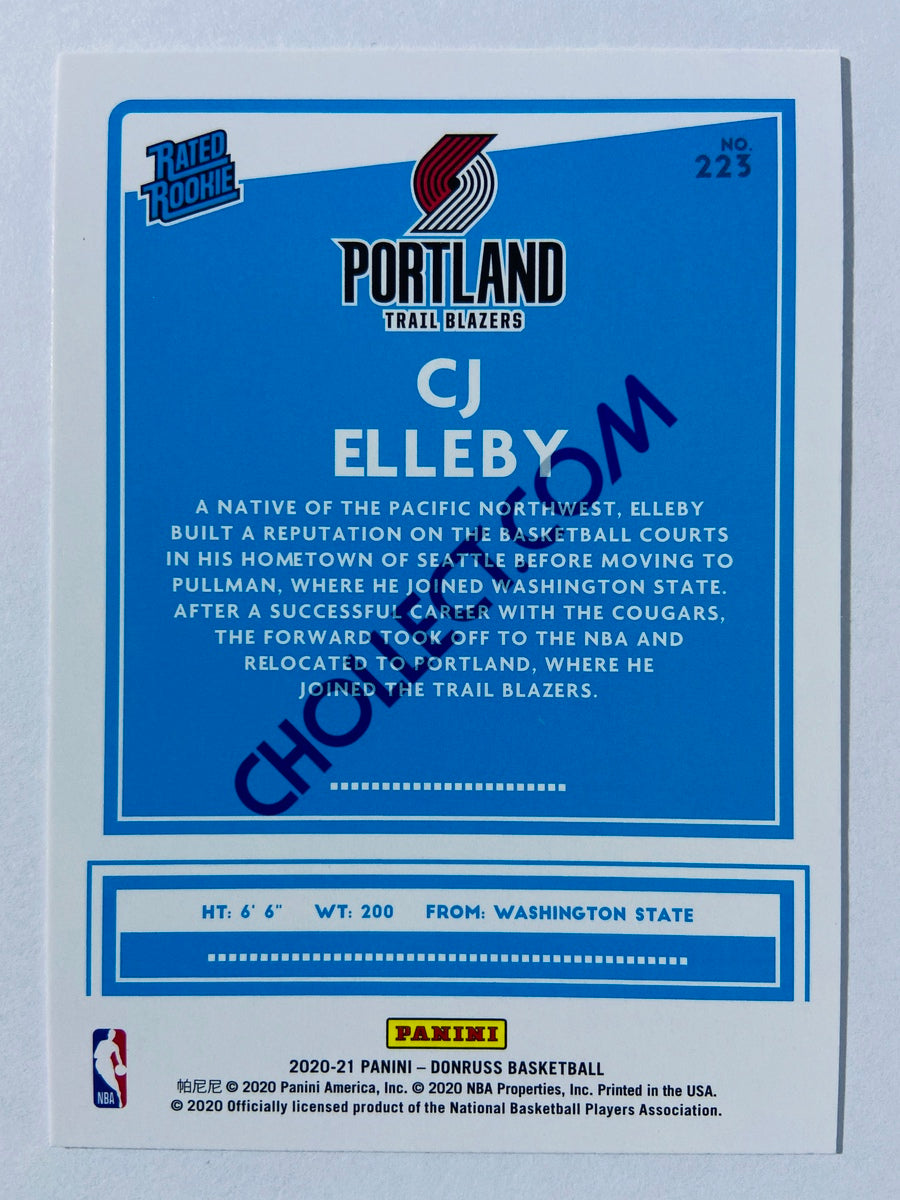 CJ Elleby - Portland Trail Blazers 2020-21 Panini Donruss Rated Rookie #223