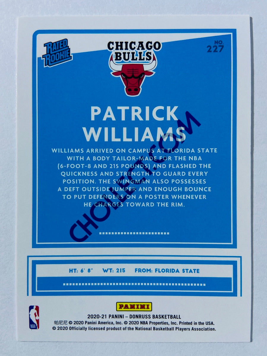 Patrick Williams - Chicago Bulls 2020-21 Panini Donruss Rated Rookie #227