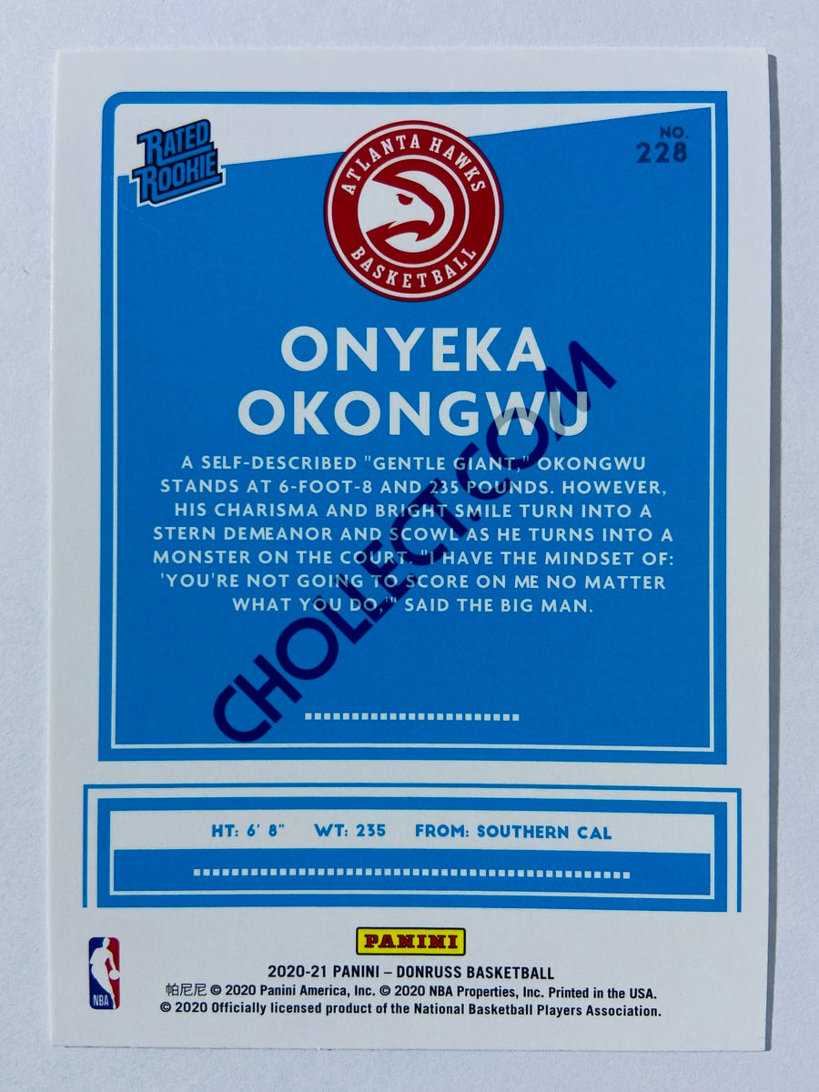 Onyeka Okongwu - Atlanta Hawks 2020-21 Panini Donruss Rated Rookie #228