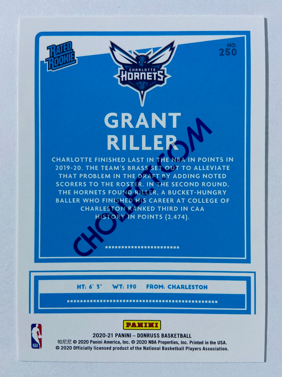 Grant Riller - Charlotte Hornets 2020-21 Panini Donruss Rated Rookie #250