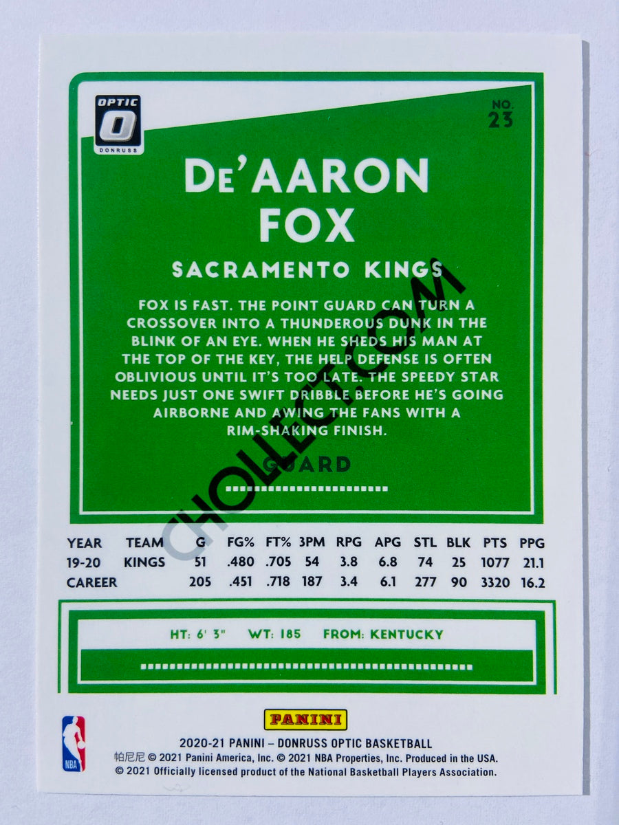 De'Aaron Fox - Sacramento Kings 2020-21 Panini Donruss Optic #23