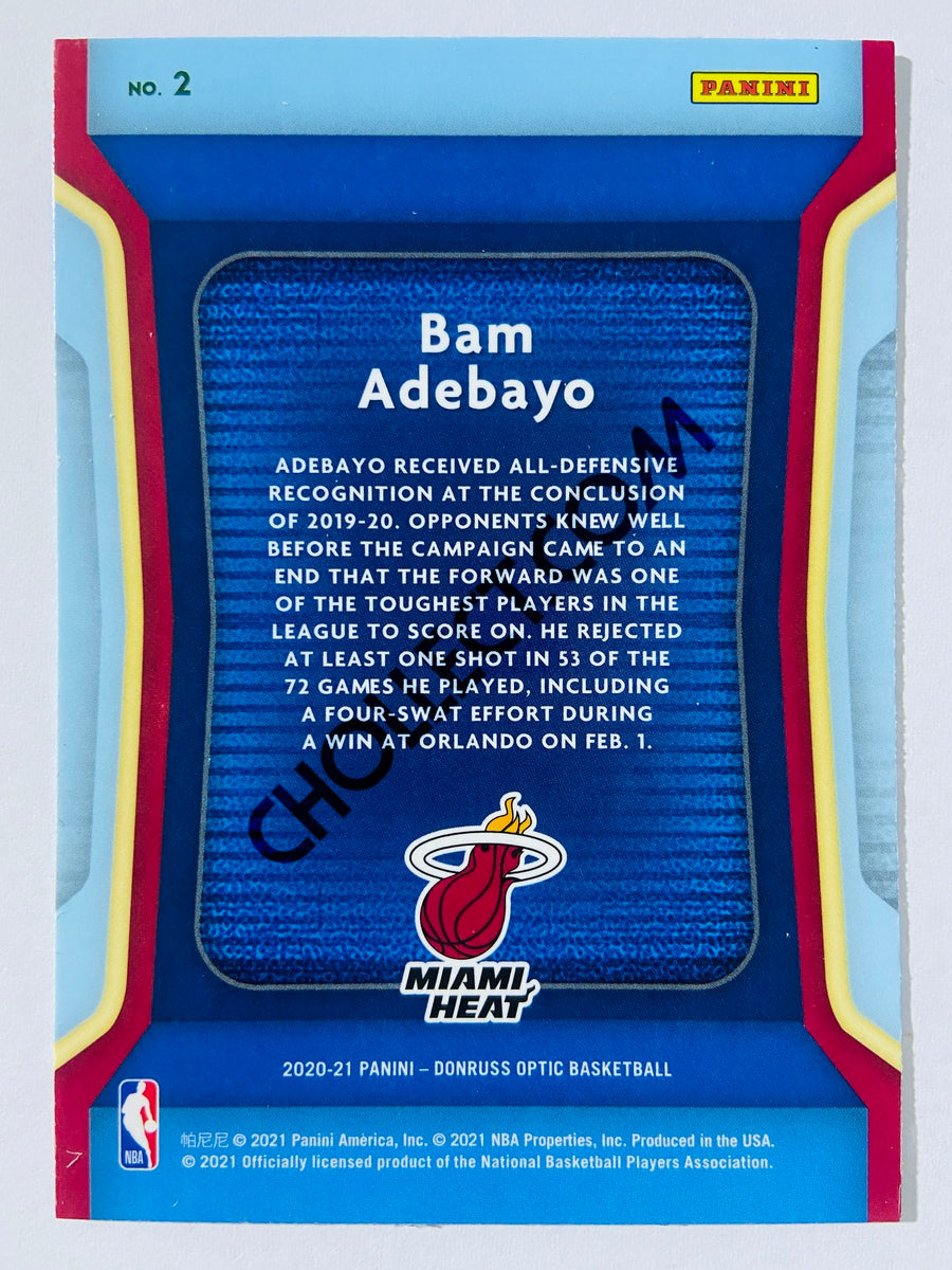 Bam Adebayo - Miami Heat 2020-21 Panini Donruss Optic Air Defense Insert #2