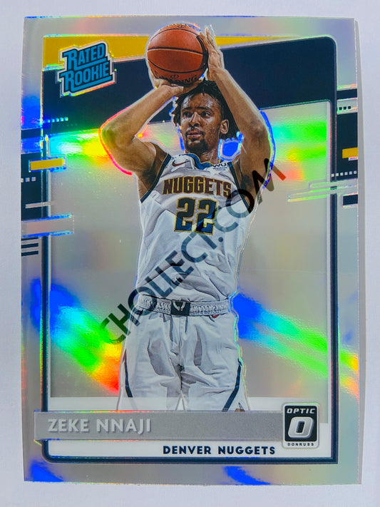 Zeke Nnaji - Denver Nuggets 2020-21 Panini Donruss Optic Rated Rookie Silver Holo Parallel #172