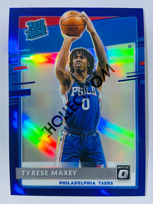 Tyrese Maxey - Philadelphia 76ers 2020-21 Panini Donruss Optic Rated Rookie Purple Parallel #171