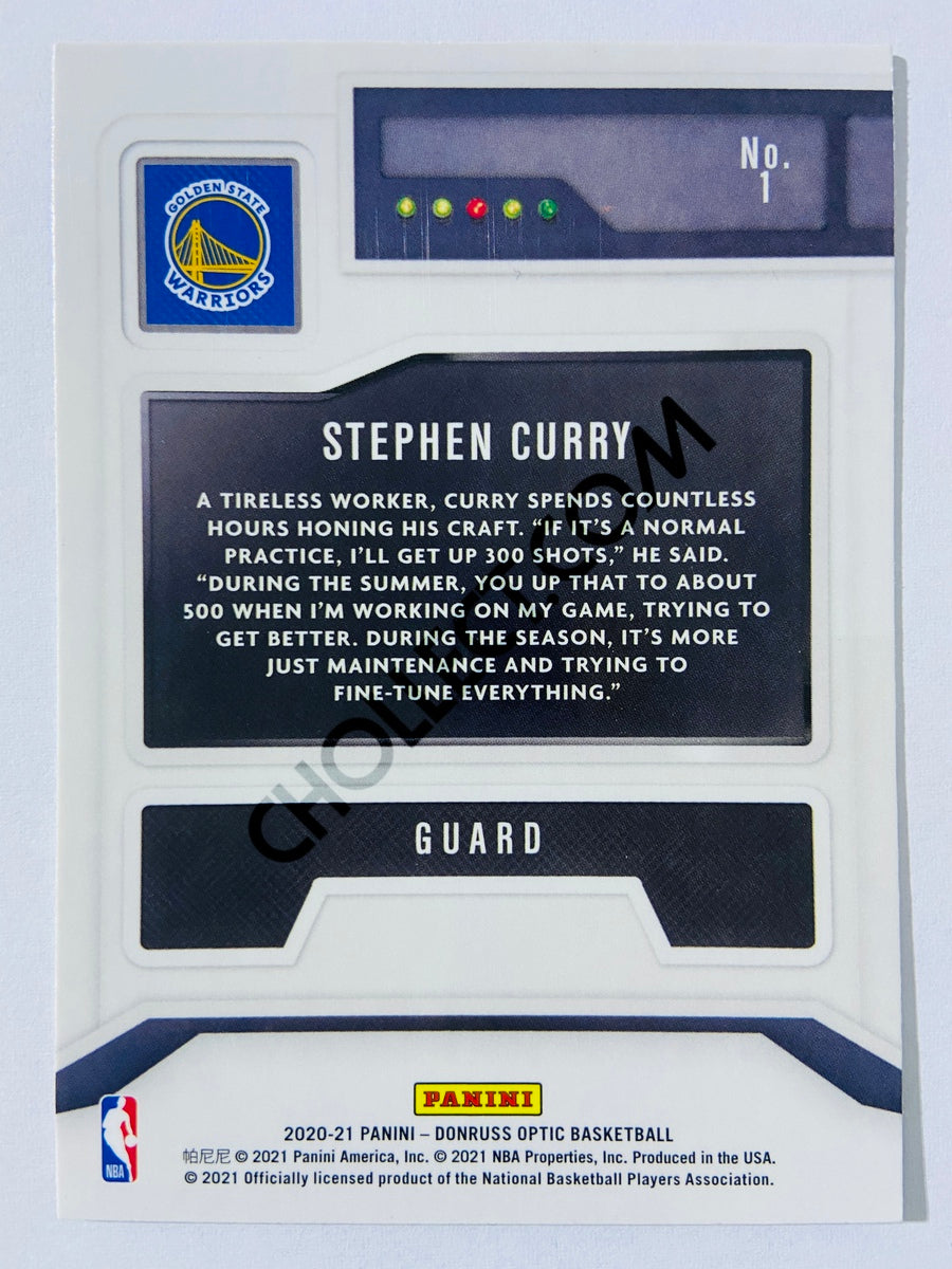 Stephen Curry - Golden State Warriors 2020-21 Panini Donruss Optic T-Minus 3.2.1. #1