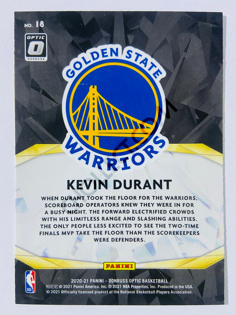 Kevin Durant - Golden State Warriors 2020-21 Panini Donruss Optic Winner Stays #18