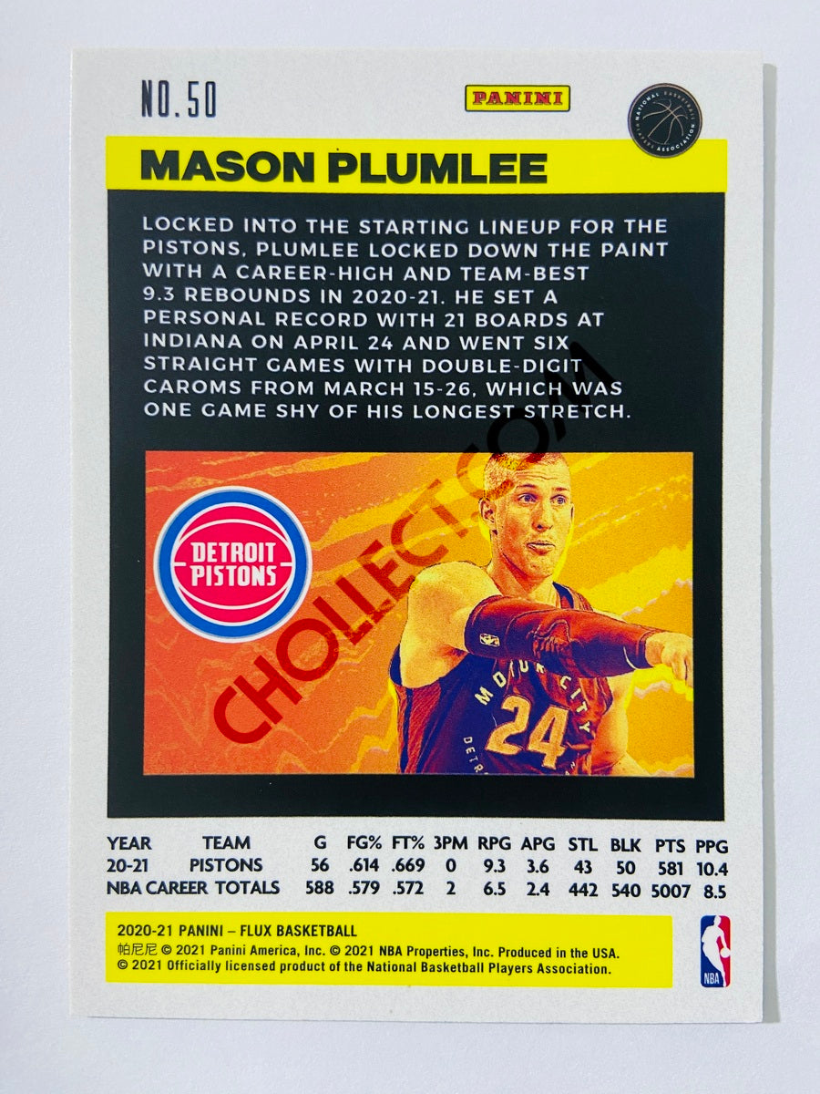 Mason Plumlee - Detroit Pistons 2020-21 Panini Flux #50