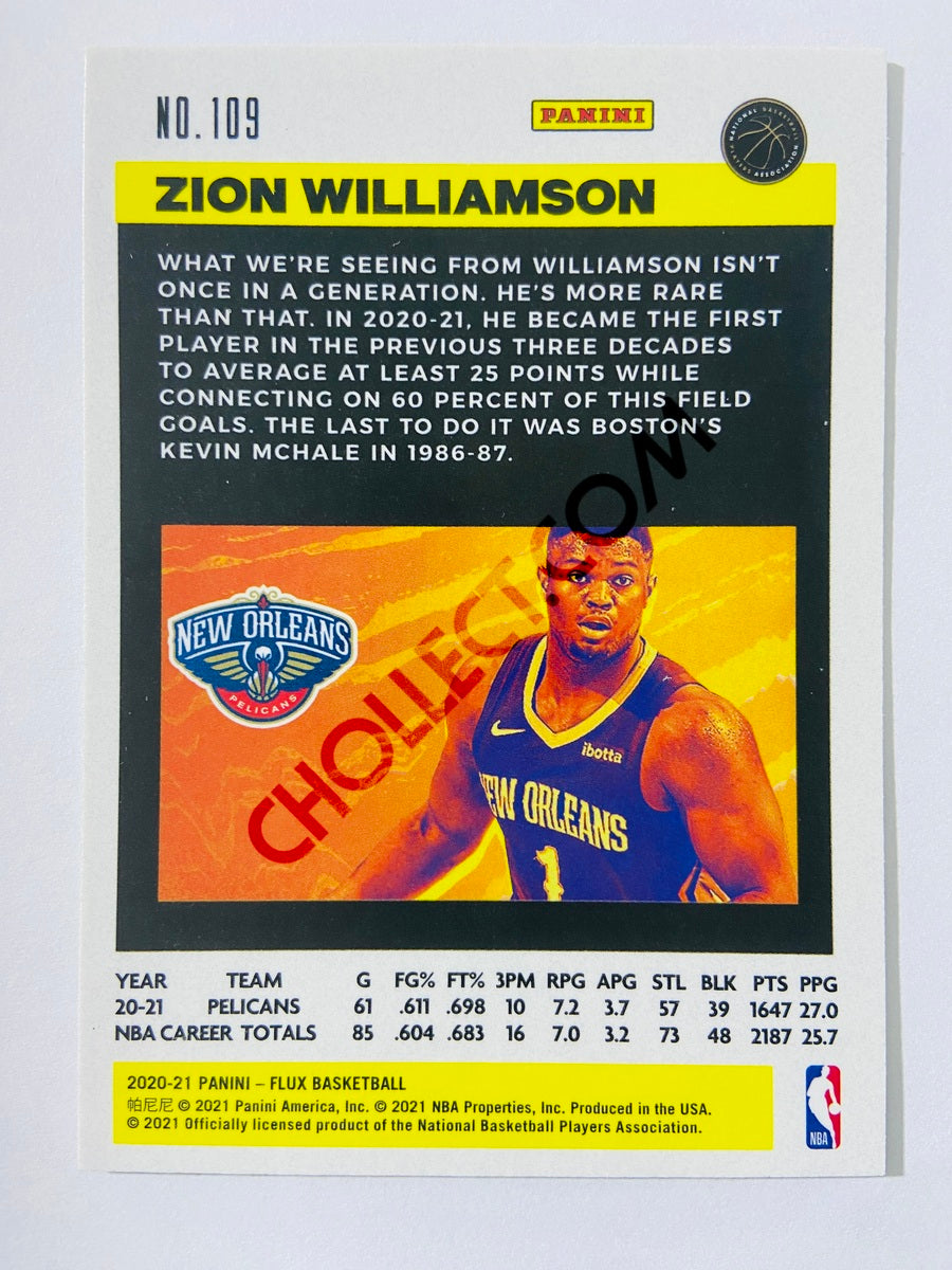 Zion Williamson - New Orleans Pelicans 2020-21 Panini Flux #109