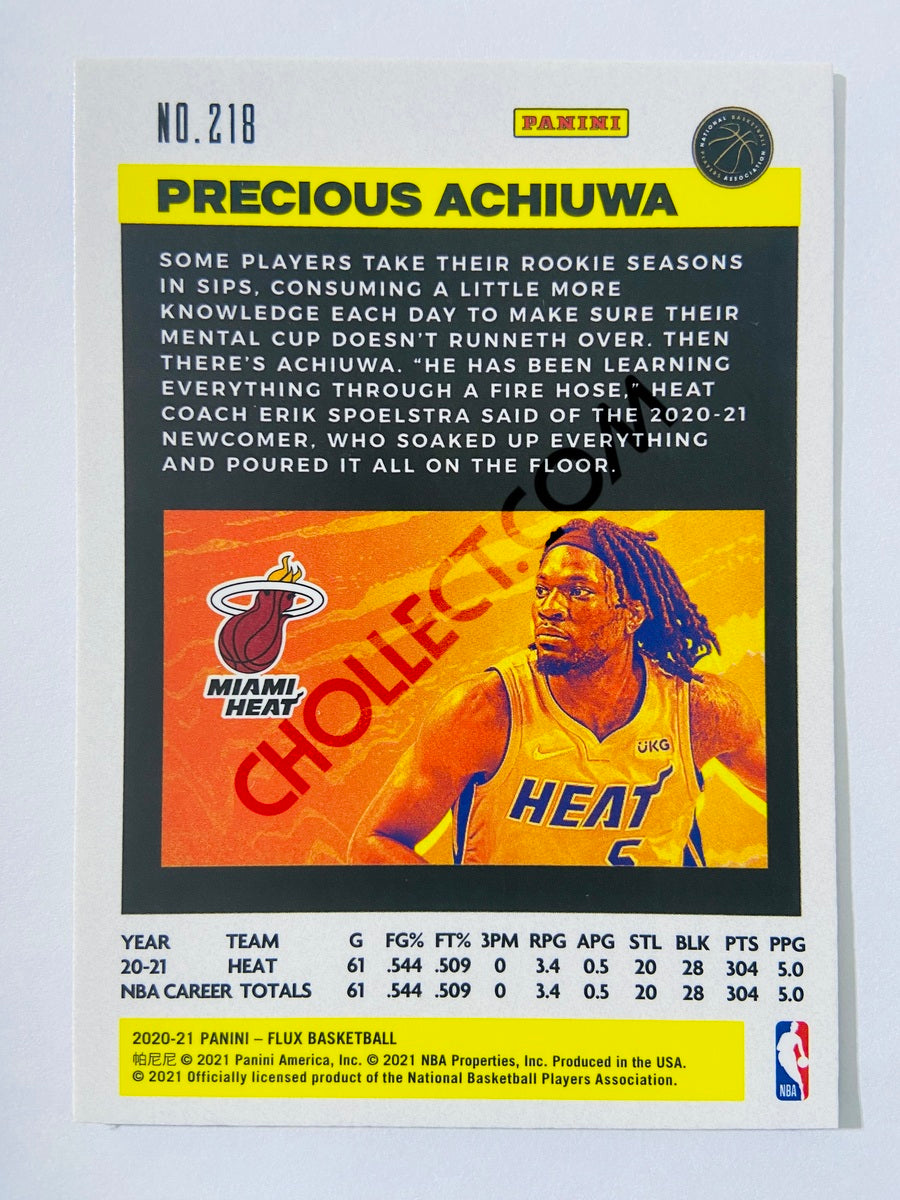 Precious Achiuwa - Miami Heat 2020-21 Panini Flux RC Rookie #218