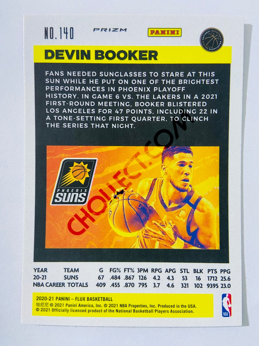 Devin Booker - Phoenix Suns 2020-21 Panini Flux Pink Parallel #140