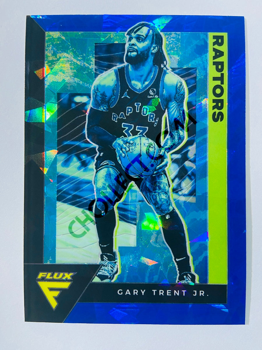 Gary Trent Jr. - Toronto Raptors 2020-21 Panini Flux Blue Cracked Ice Parallel #166