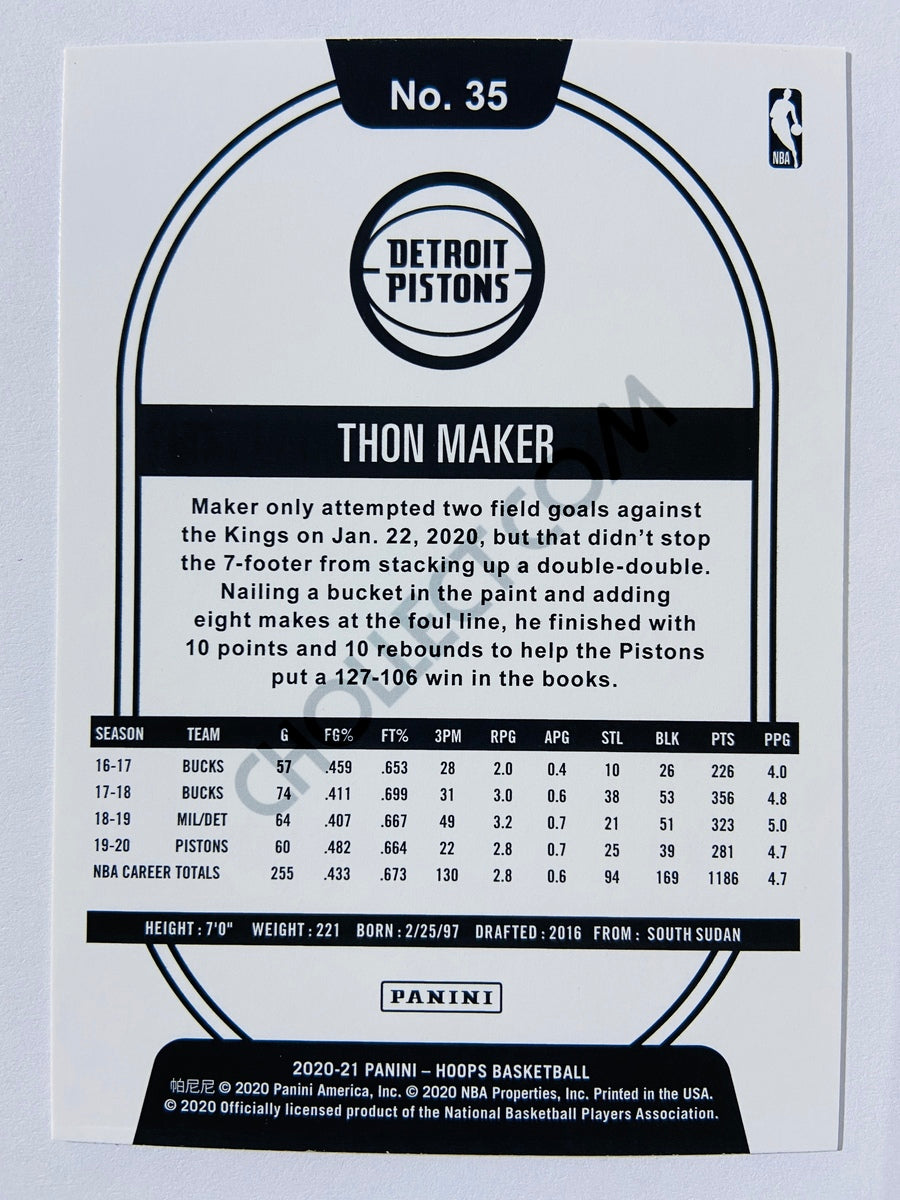 Thon Maker - Detroit Pistons 2020-21 Panini Hoops #35