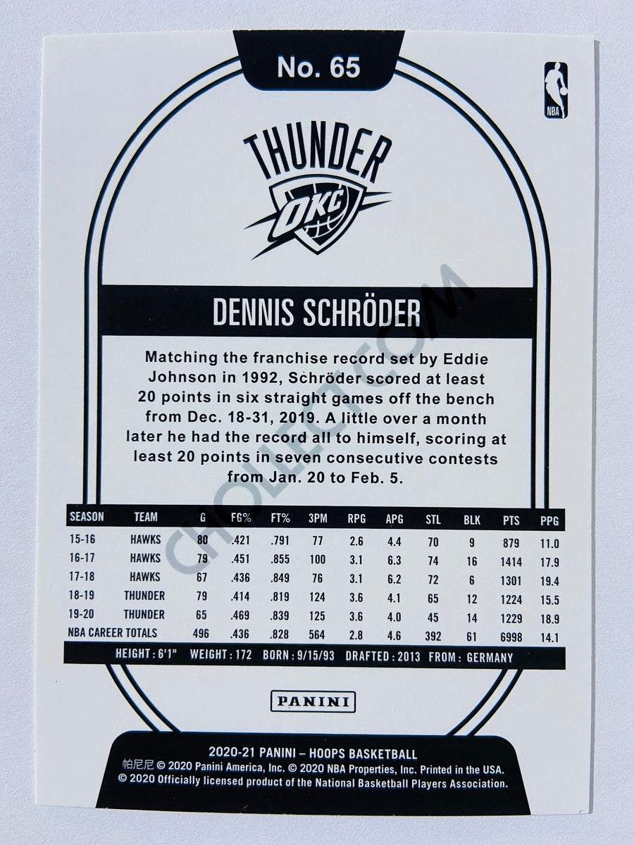 Dennis Schröder - Oklahoma City Thunder 2020-21 Panini Hoops #65