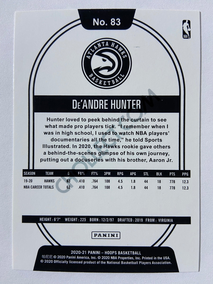 De'Andre Hunter - Atlanta Hawks 2020-21 Panini Hoops #83