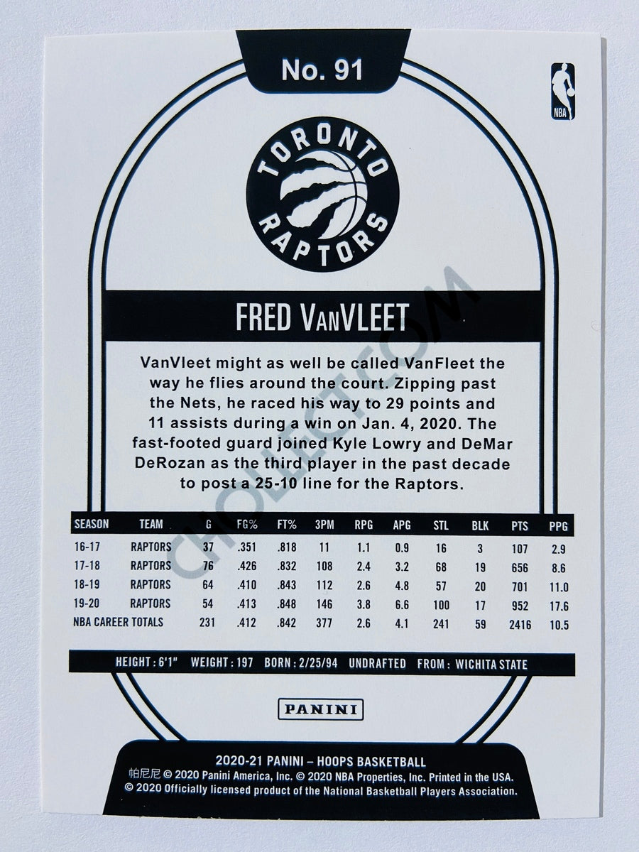 Fred VanVleet - Toronto Raptors 2020-21 Panini Hoops #91