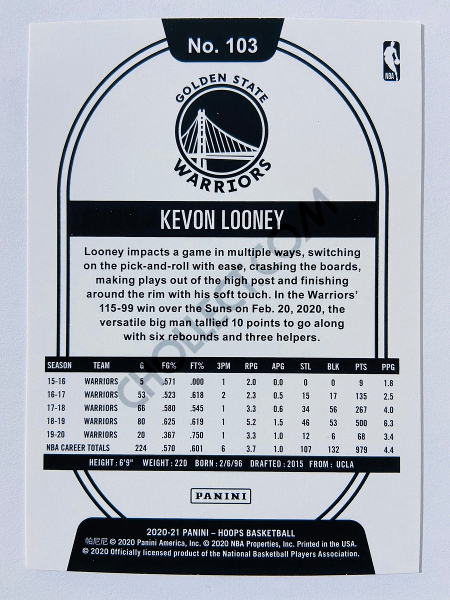 Kevon Looney - Golden State Warriors 2020-21 Panini Hoops #103