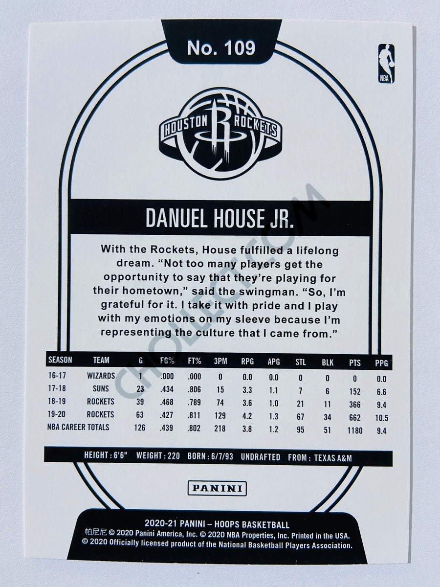 Danuel House Jr. - Houston Rockets 2020-21 Panini Hoops #109