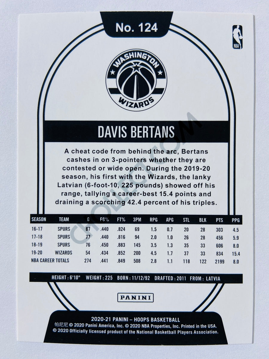 Davis Bertans - Washington Wizards 2020-21 Panini Hoops #124