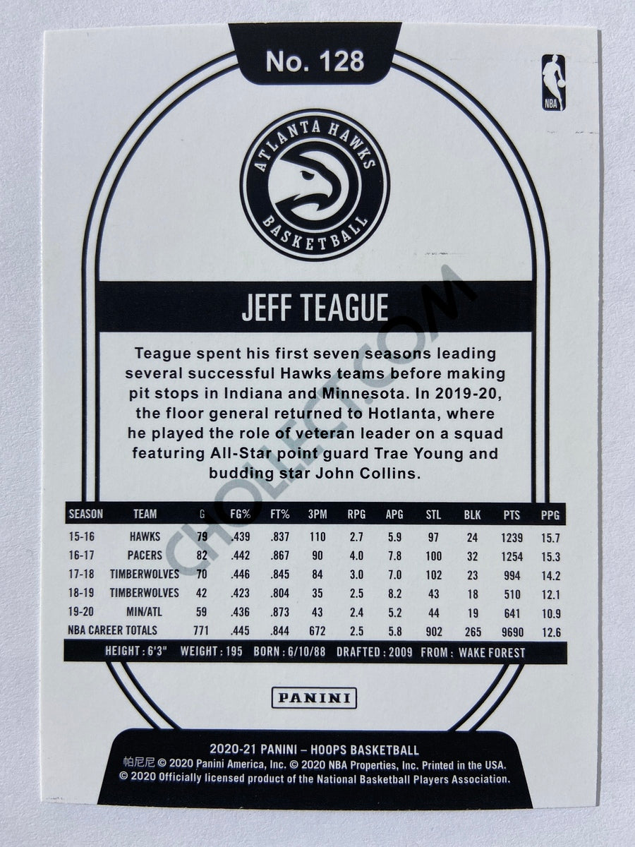 Jeff Teague - Atlanta Hawks 2020-21 Panini Hoops #128