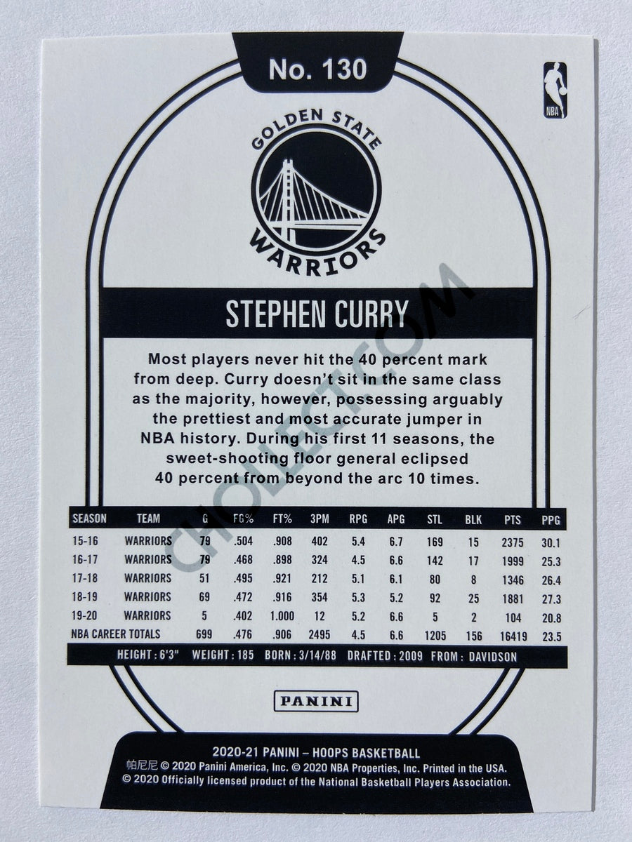 Stephen Curry - Golden State Warriors 2020-21 Panini Hoops #130