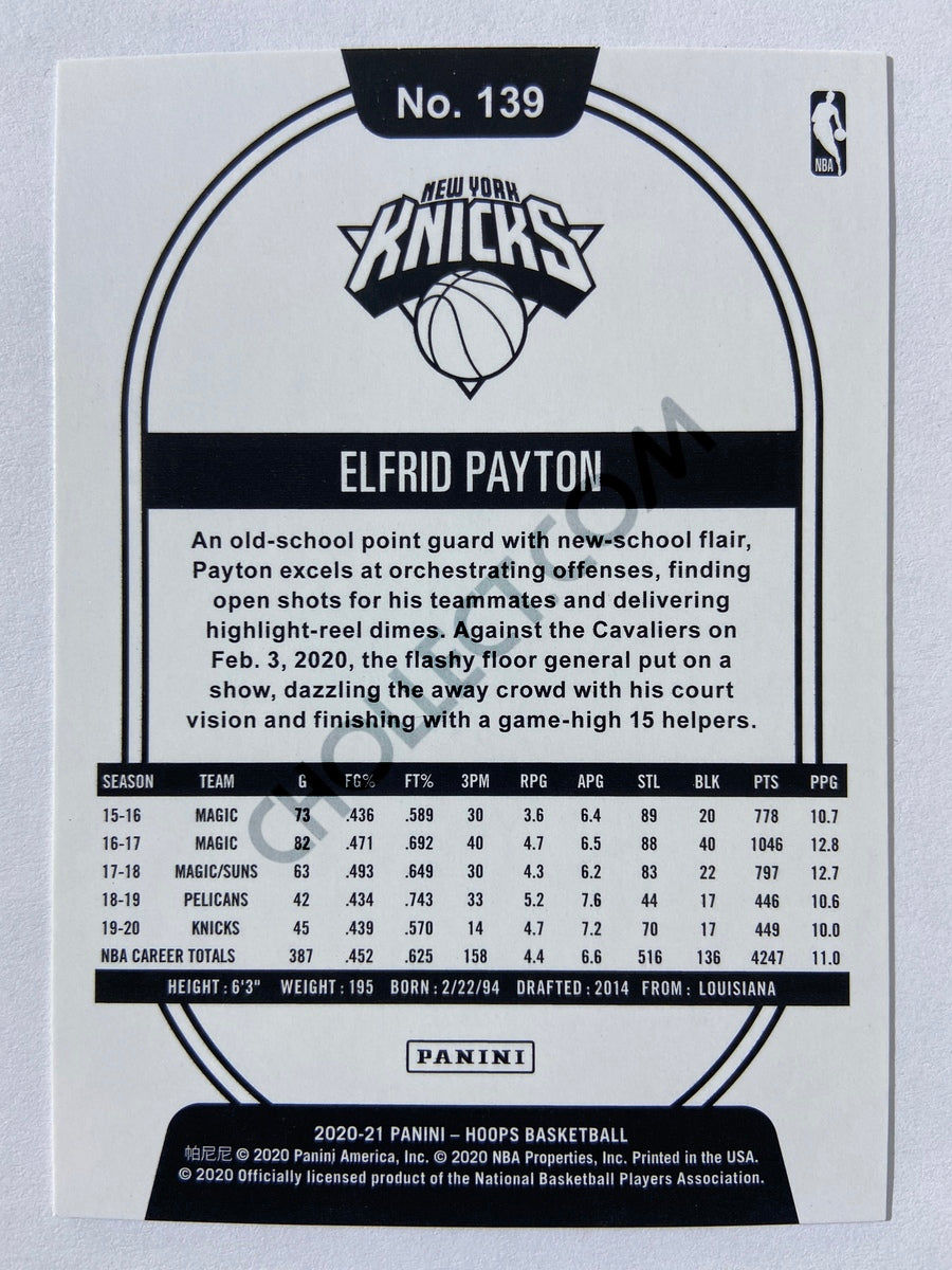 Elfrid Payton - New York Knicks 2020-21 Panini Hoops #139