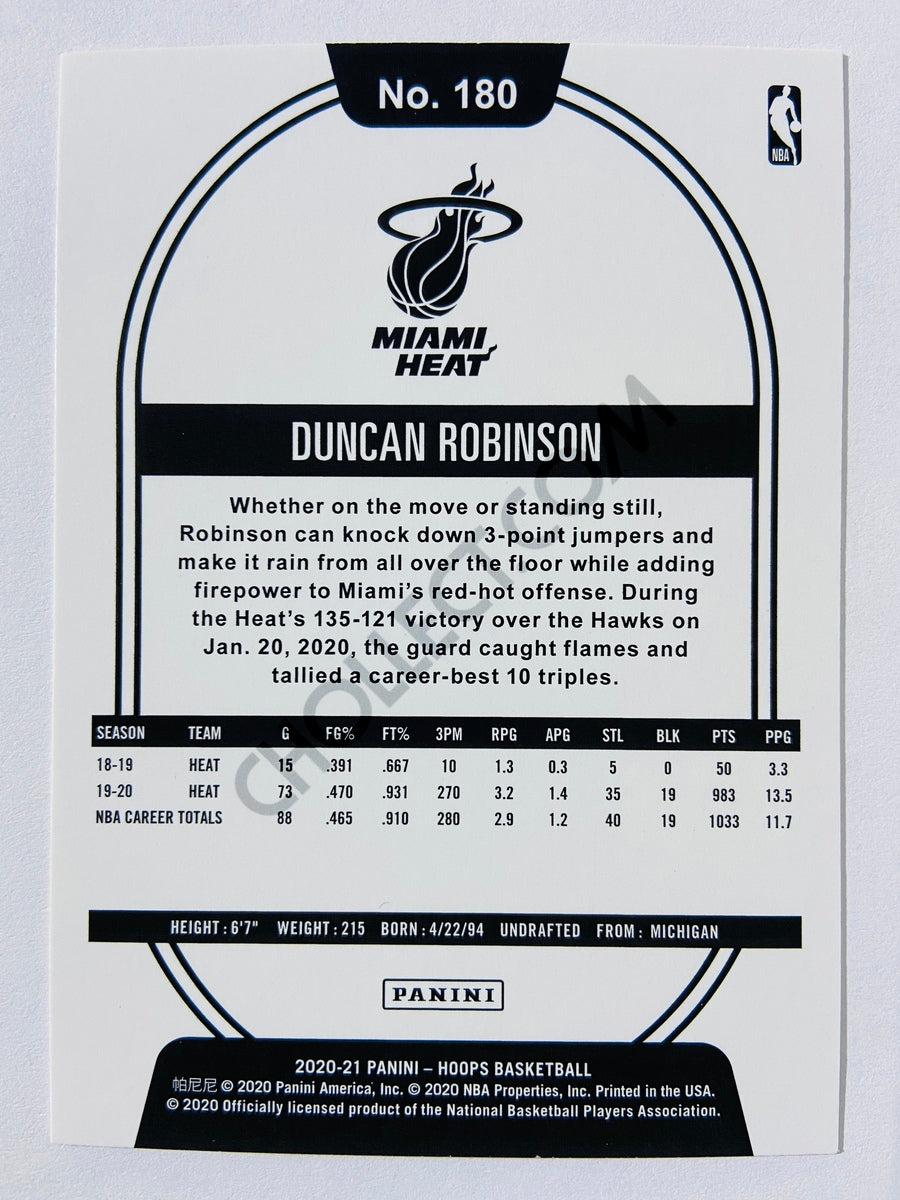 Duncan Robinson - Miami Heat 2020-21 Panini Hoops #180