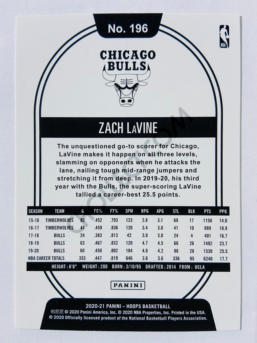 Zach LaVine - Chicago Bulls 2020-21 Panini Hoops #196