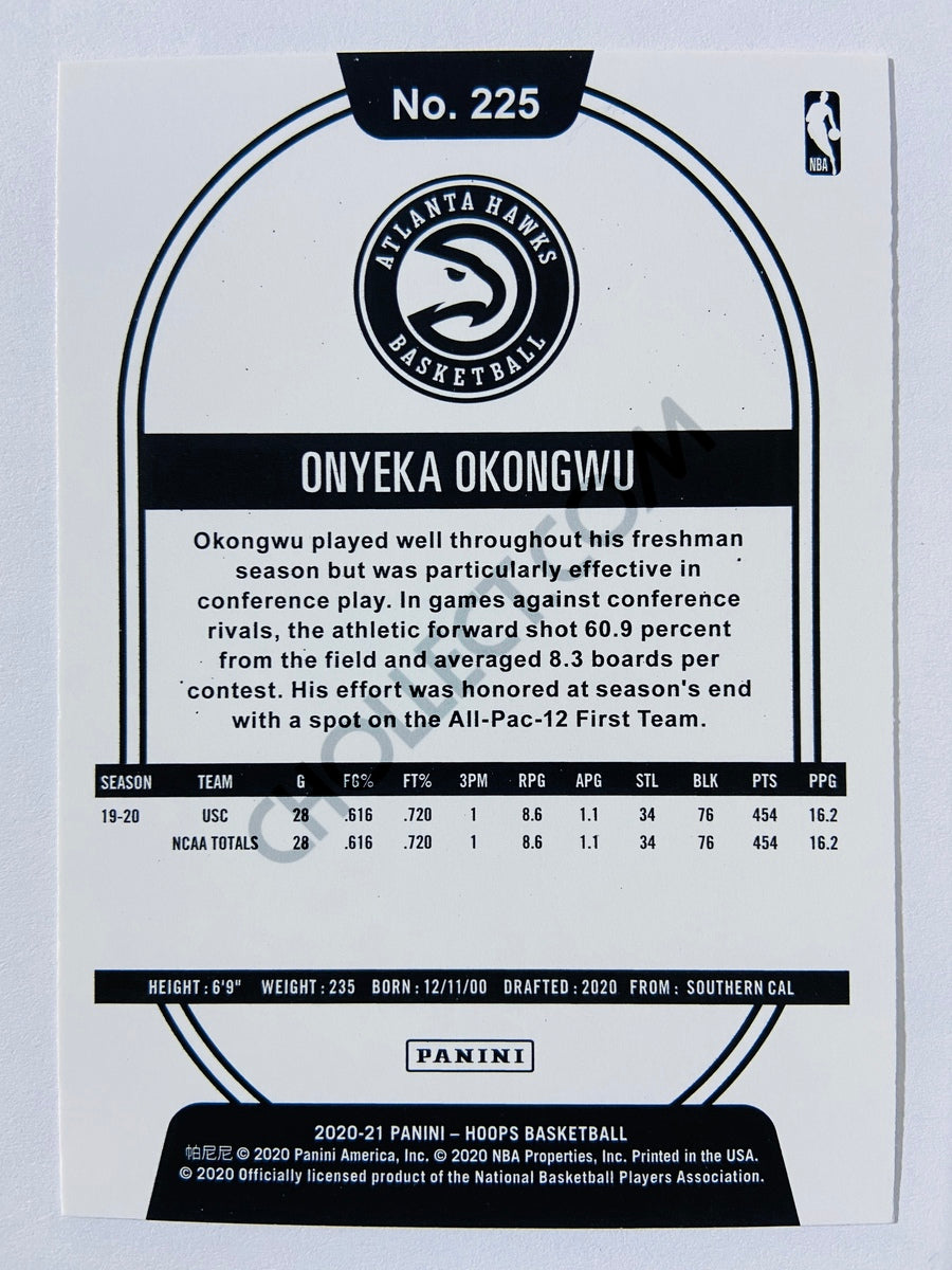 Onyeka Okongwu - Atlanta Hawks 2020-21 Panini Hoops RC Rookie #225