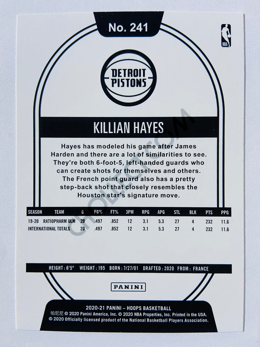 Killian Hayes - Detroit Pistons 2020-21 Panini Hoops RC Rookie #241