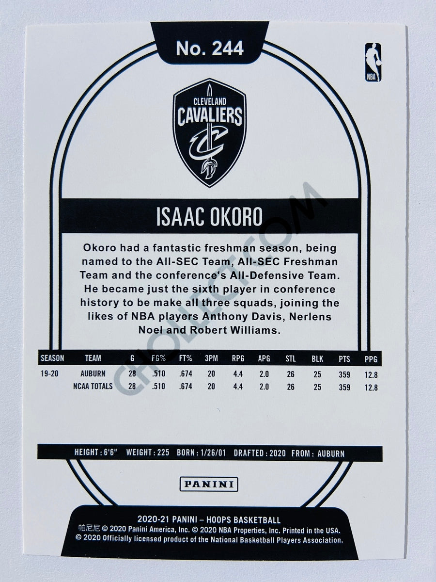 Isaac Okoro - Cleveland Cavaliers 2020-21 Panini Hoops RC Rookie #244