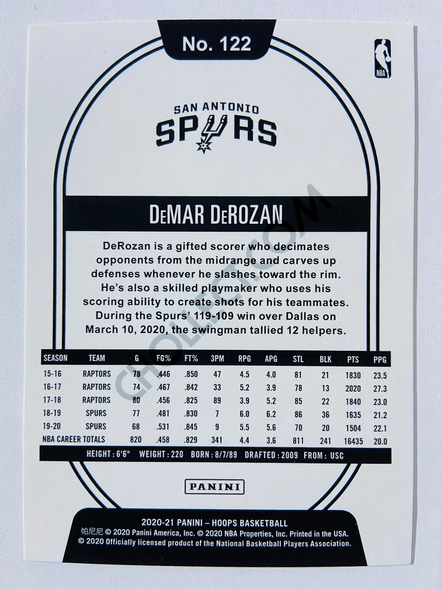 DeMar DeRozan - San Antonio Spurs 2020-21 Panini Hoops Teal Explosion Parallel #122