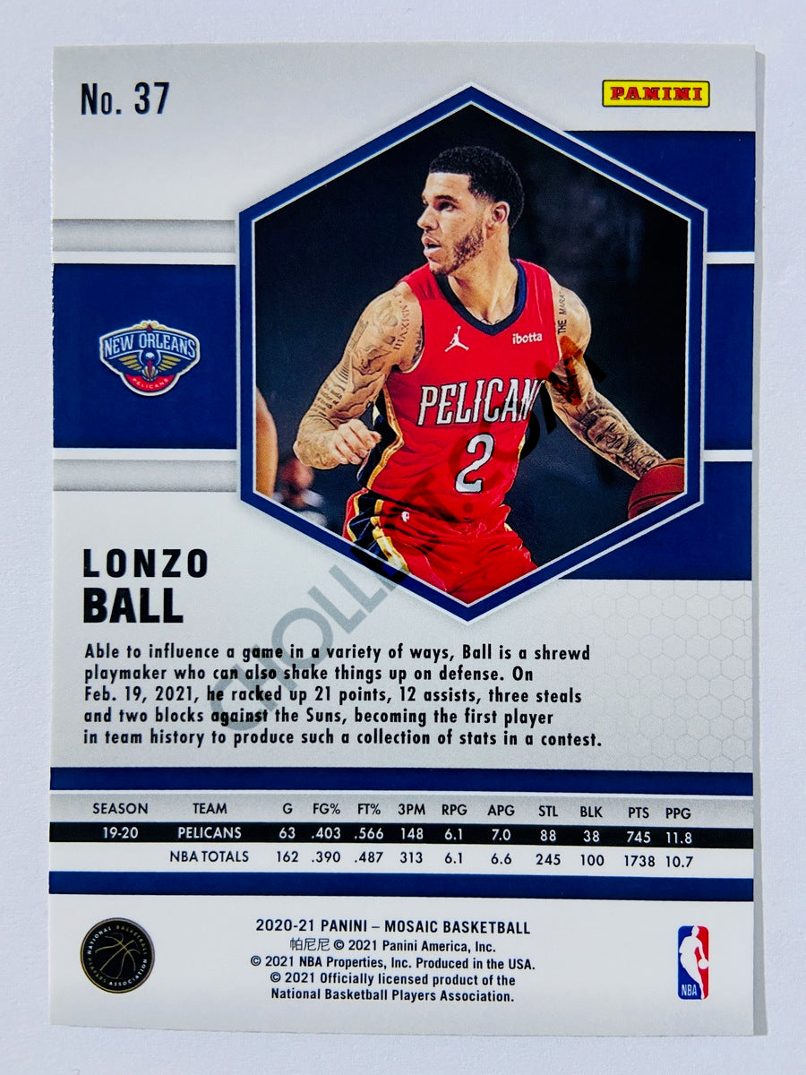 Lonzo Ball – New Orleans Pelicans 2020-21 Panini Mosaic #37