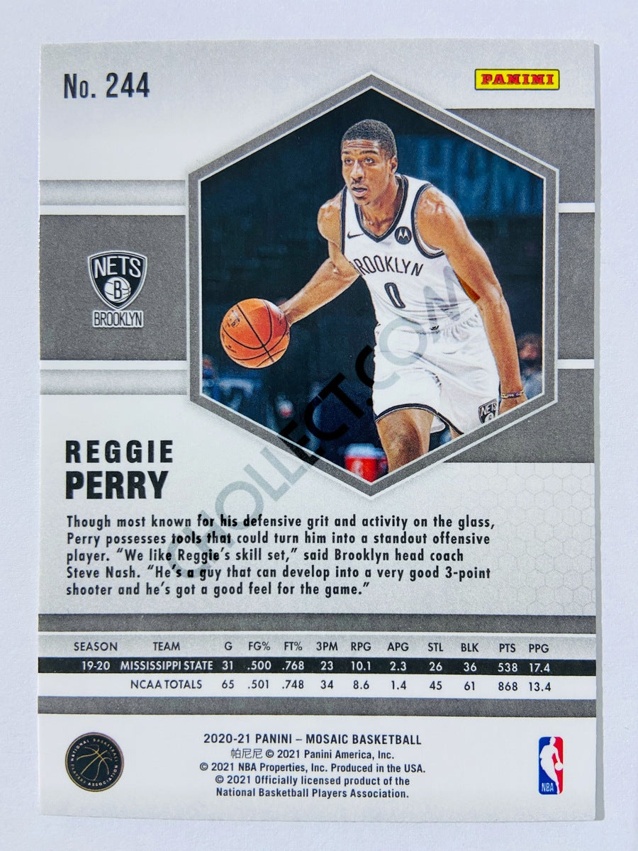 Reggie Perry – Brooklyn Nets 2020-21 Panini Mosaic RC Rookie #244