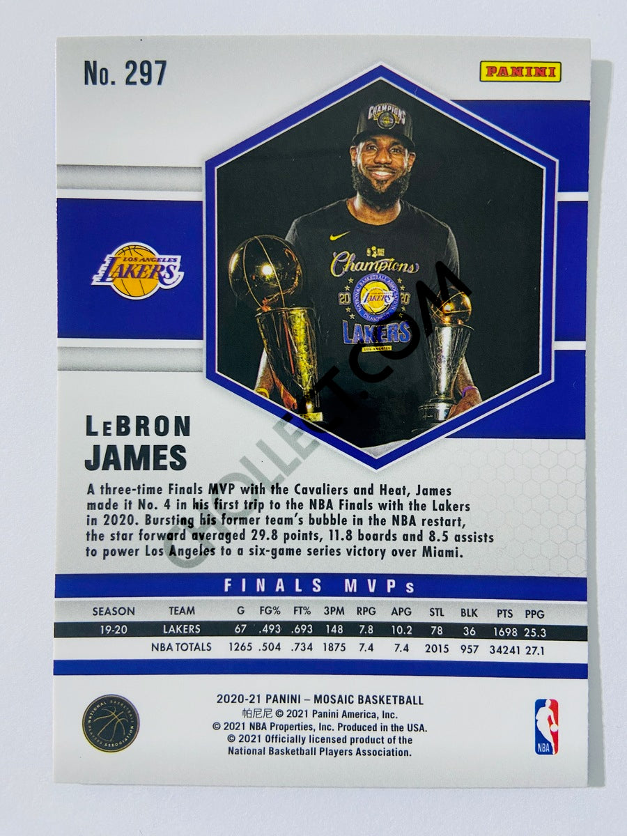 LeBron James – Los Angeles Lakers 2020-21 Panini Mosaic Finals MVPs Mosaic Parallel #297