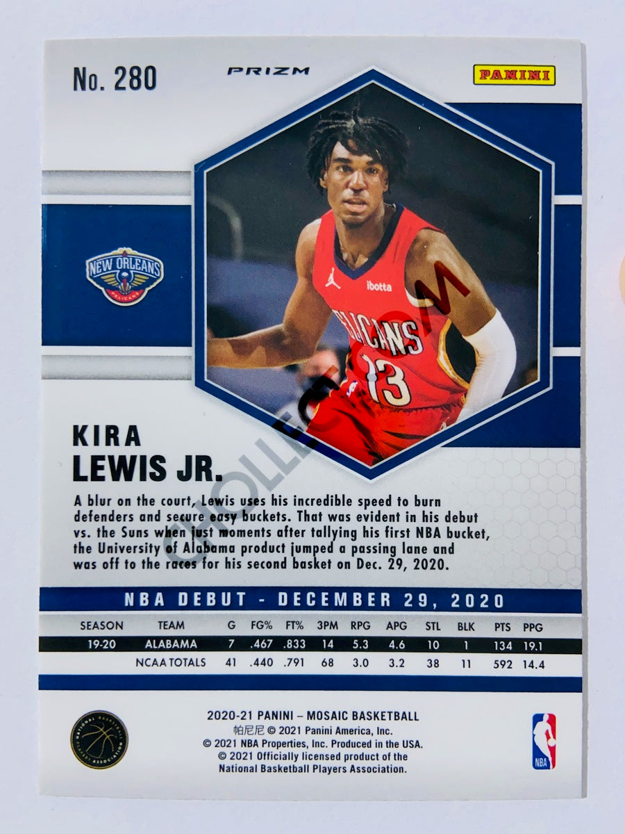 Kira Lewis Jr. - New Orleans Pelicans 2020-21 Panini Mosaic NBA Debut Pink Camo Parallel RC Rookie #280