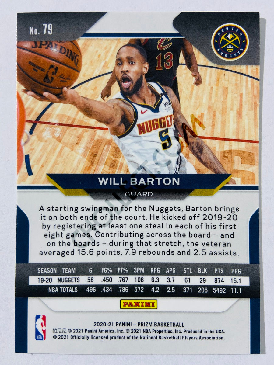 Will Barton - Denver Nuggets 2020-21 Panini Prizm #79