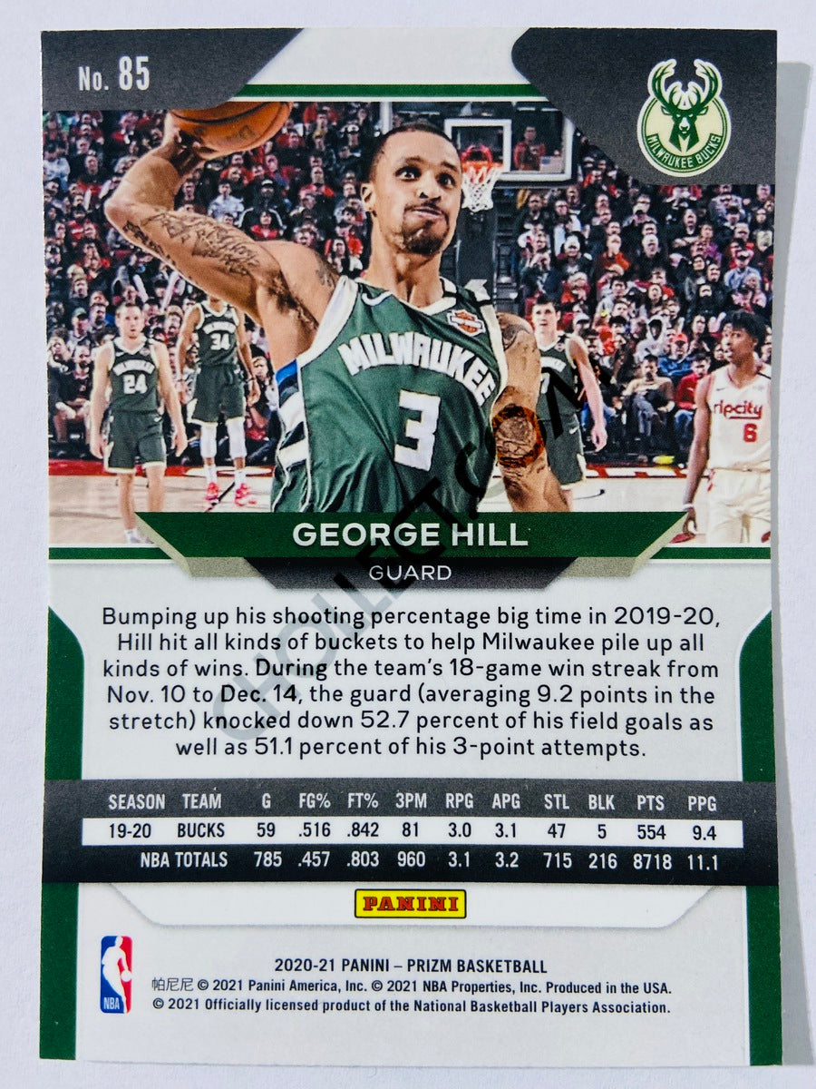 George Hill - Milwaukee Bucks 2020-21 Panini Prizm #85