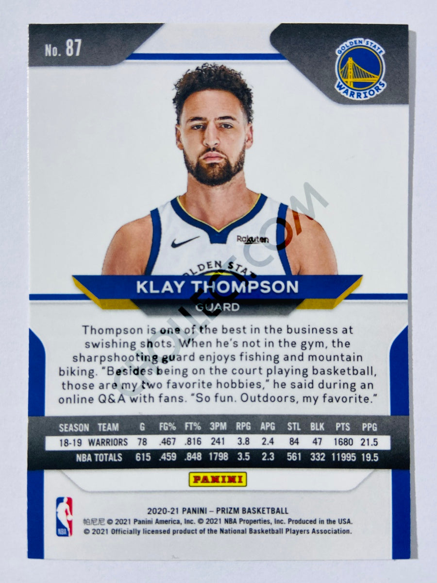 Klay Thompson - Golden State Warriors 2020-21 Panini Prizm #87
