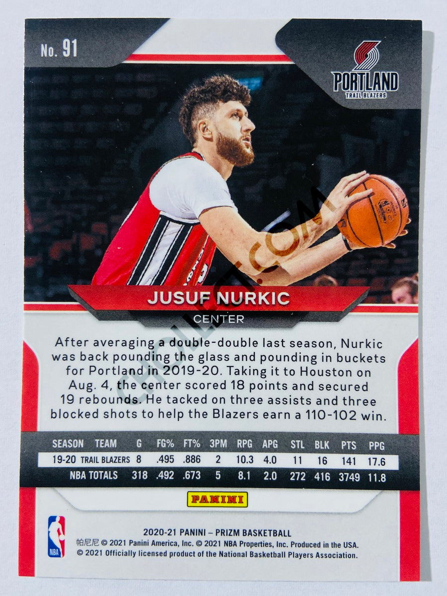 Jusuf Nurkic - Portland Trail Blazers 2020-21 Panini Prizm #91