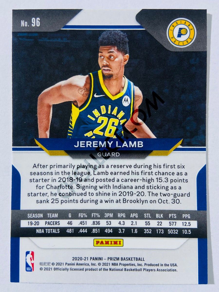 Jeremy Lamb - Indiana Pacers 2020-21 Panini Prizm #96