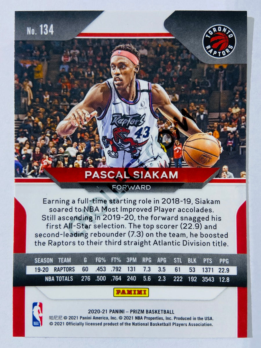 Pascal Siakam - Toronto Raptors 2020-21 Panini Prizm #134