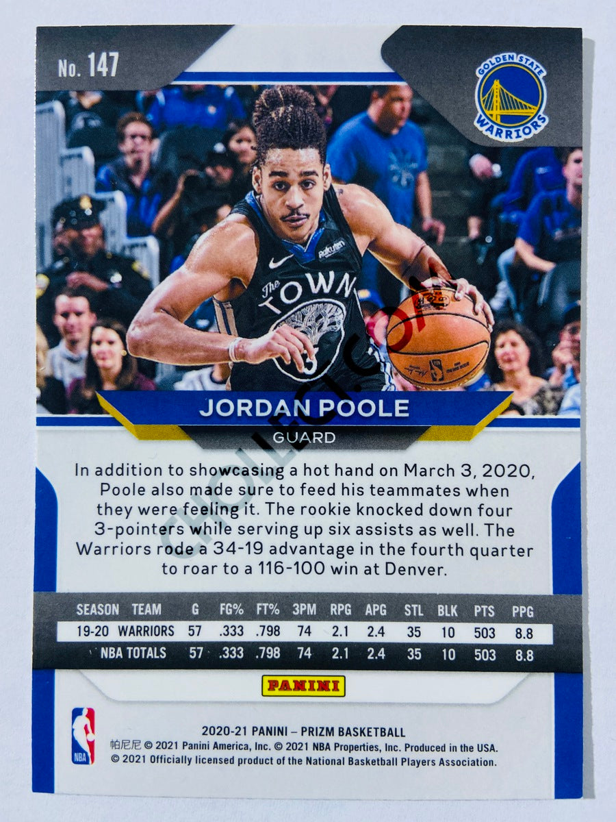 Jordan Poole - Golden State Warriors 2020-21 Panini Prizm #147