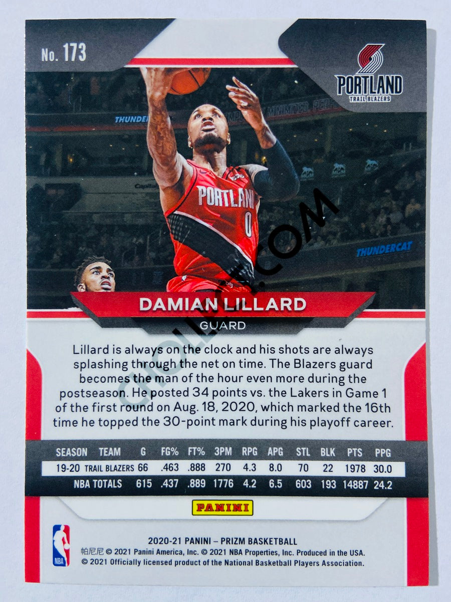 Damian Lillard - Portland Trail Blazers 2020-21 Panini Prizm #173
